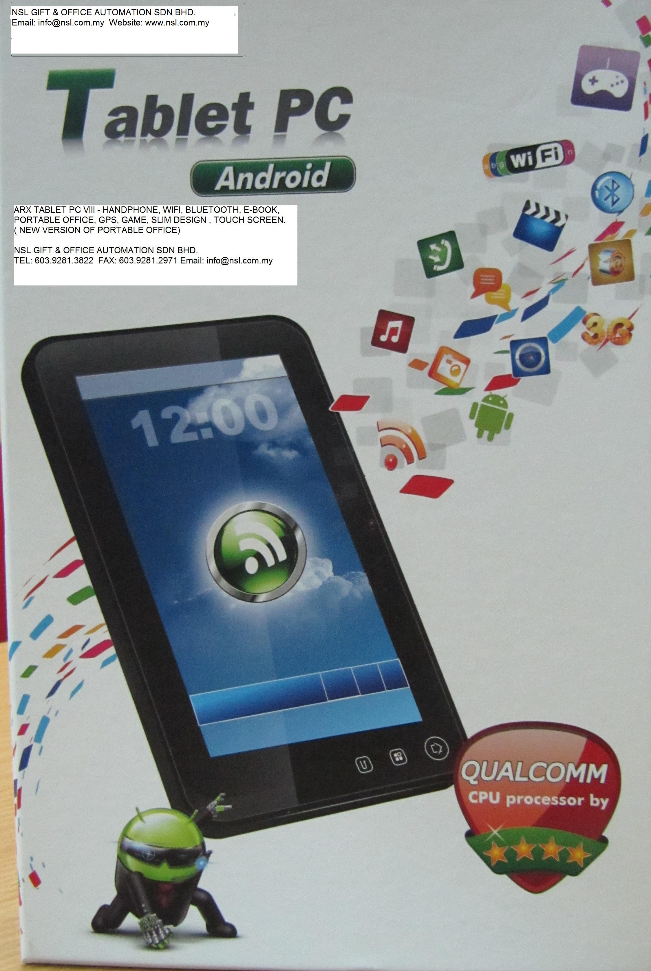 Tablet PC, ARX Pad, Phone, GPS